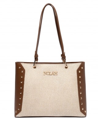 NOLAH Ipanema Cream Brown τσάντα ώμου