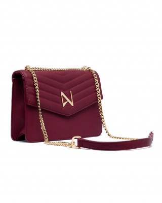 NOLAH Mia Burgundy τσάντα ώμου/χιαστί