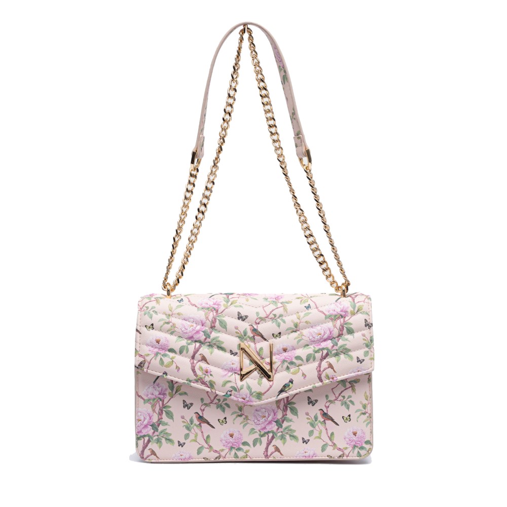 NOLAH Mia Pink Floral τσάντα ώμου/χιαστί
