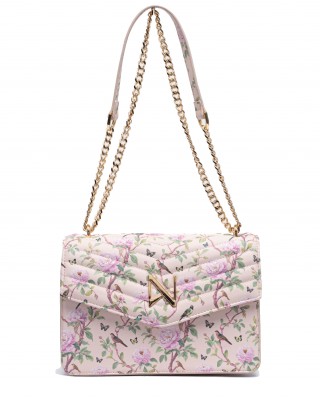 NOLAH Mia Pink Floral τσάντα ώμου/χιαστί