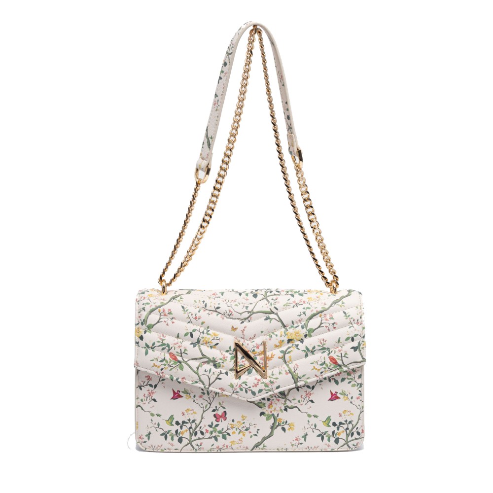 NOLAH Mia White Floral τσάντα ώμου/χιαστί