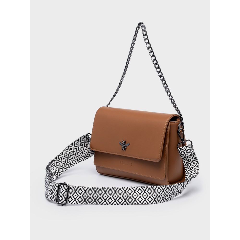 NOLAH Eva Brown τσάντα ώμου