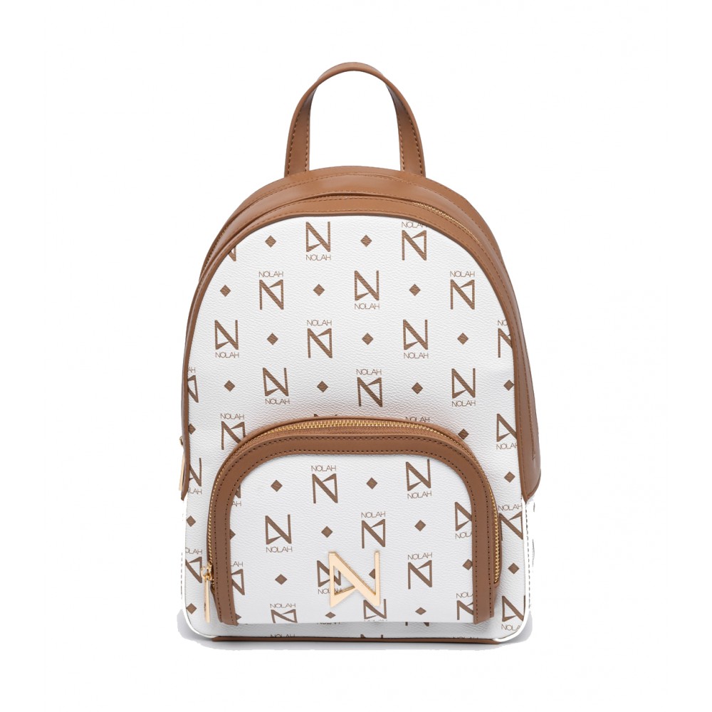 NOLAH Milo White – Brown Τσάντα Πλάτης Backpack