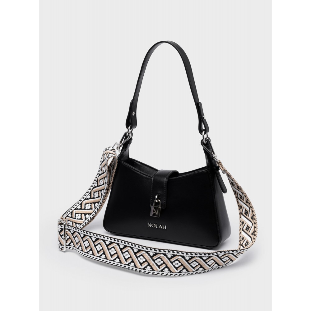 NOLAH Esme Black Silver τσάντα ώμου/χιαστί