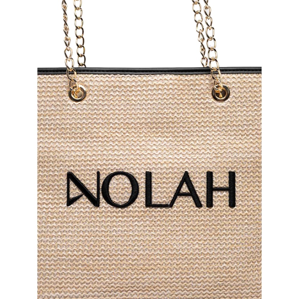 NOLAH Venice Beige Black τσάντα ώμου