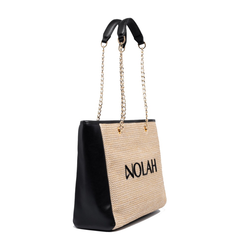 NOLAH Venice Beige Black τσάντα ώμου