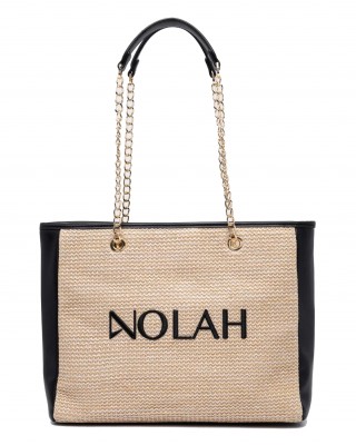 NOLAH Venice Beige Black τσάντα ώμου