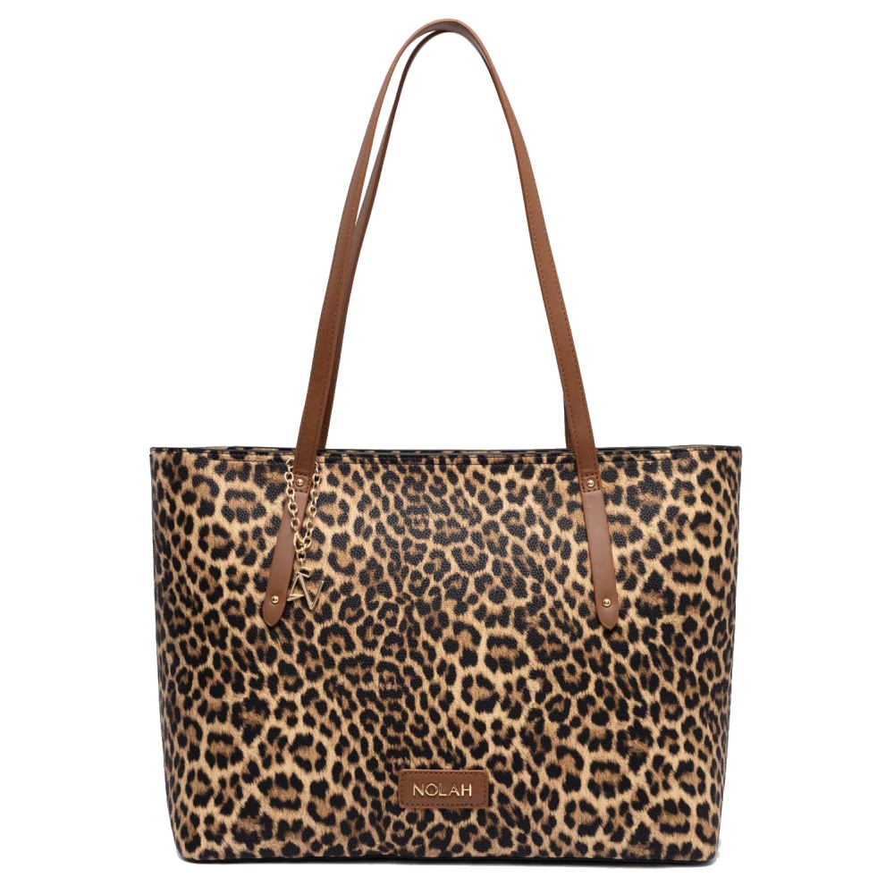 NOLAH Zuma Brown Leopard τσάντα ώμου 