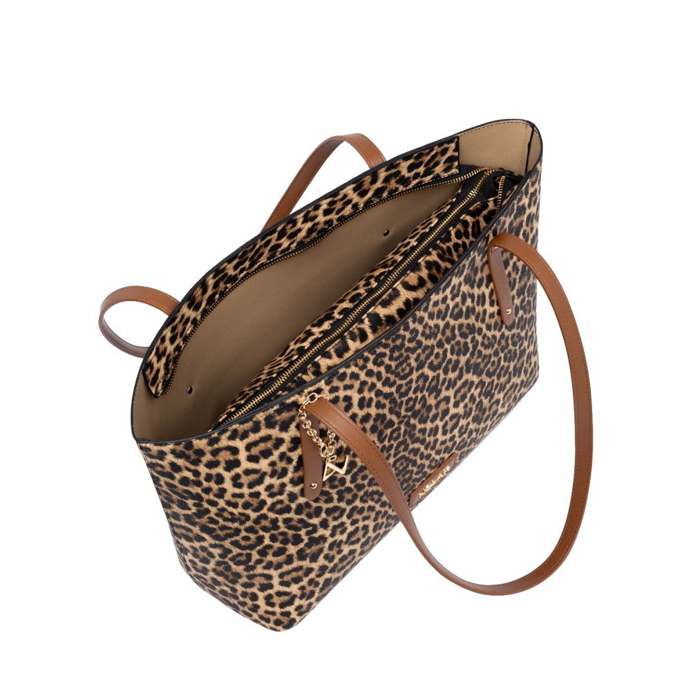 NOLAH Zuma Brown Leopard τσάντα ώμου 