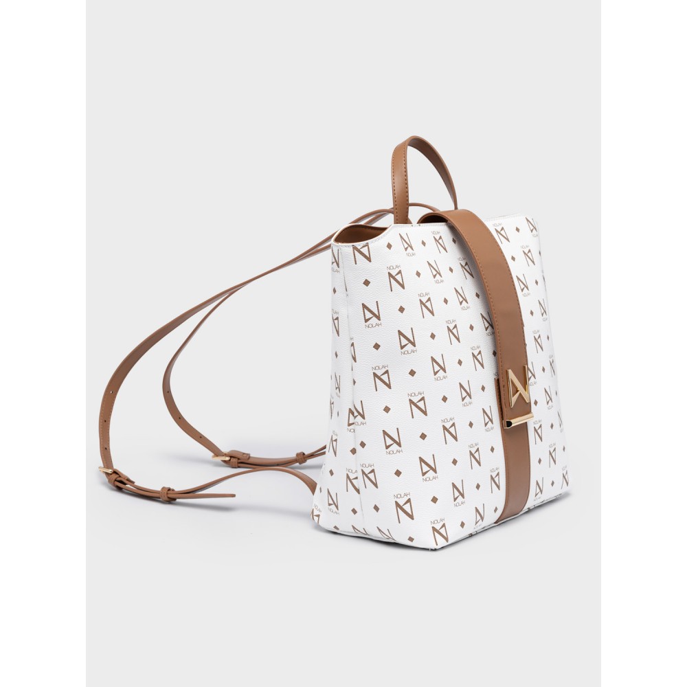 NOLAH Heron White Brown Τσάντα Πλάτης Backpack