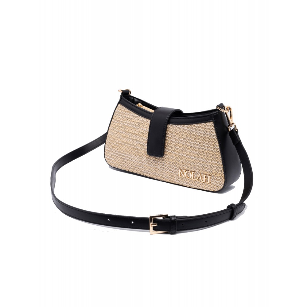 NOLAH Riviera Beige-Black τσάντα ώμου & χιαστί