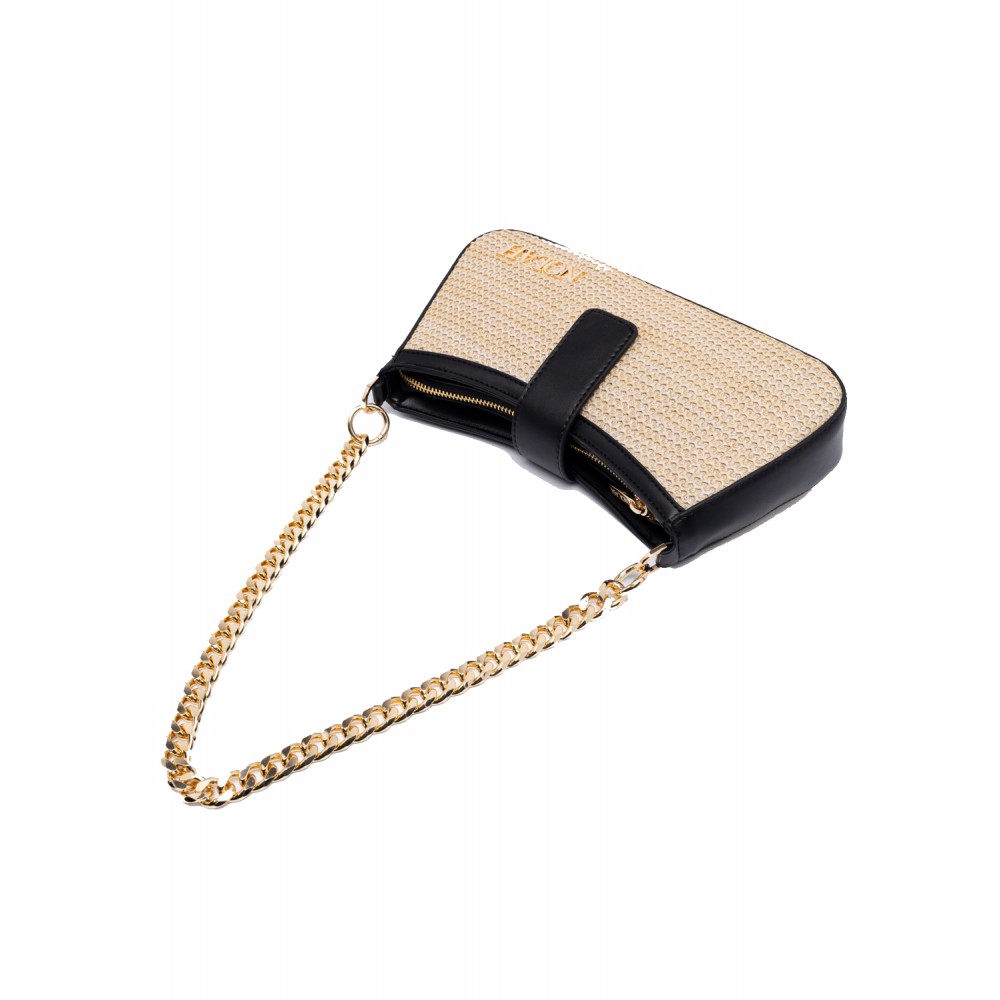 NOLAH Riviera Beige-Black τσάντα ώμου & χιαστί