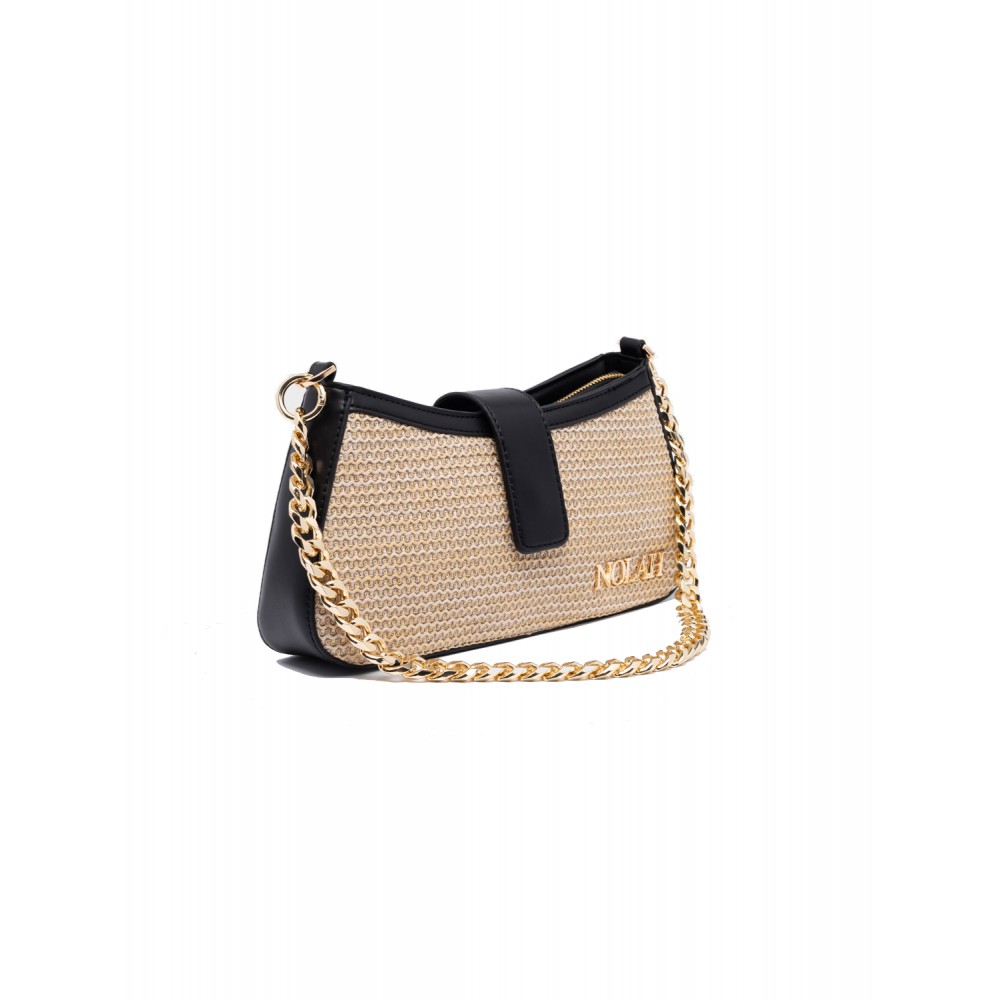 NOLAH Riviera Beige-Black τσάντα ώμου & χιαστί