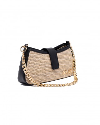 NOLAH Riviera Beige-Black τσάντα ώμου & χιαστί
