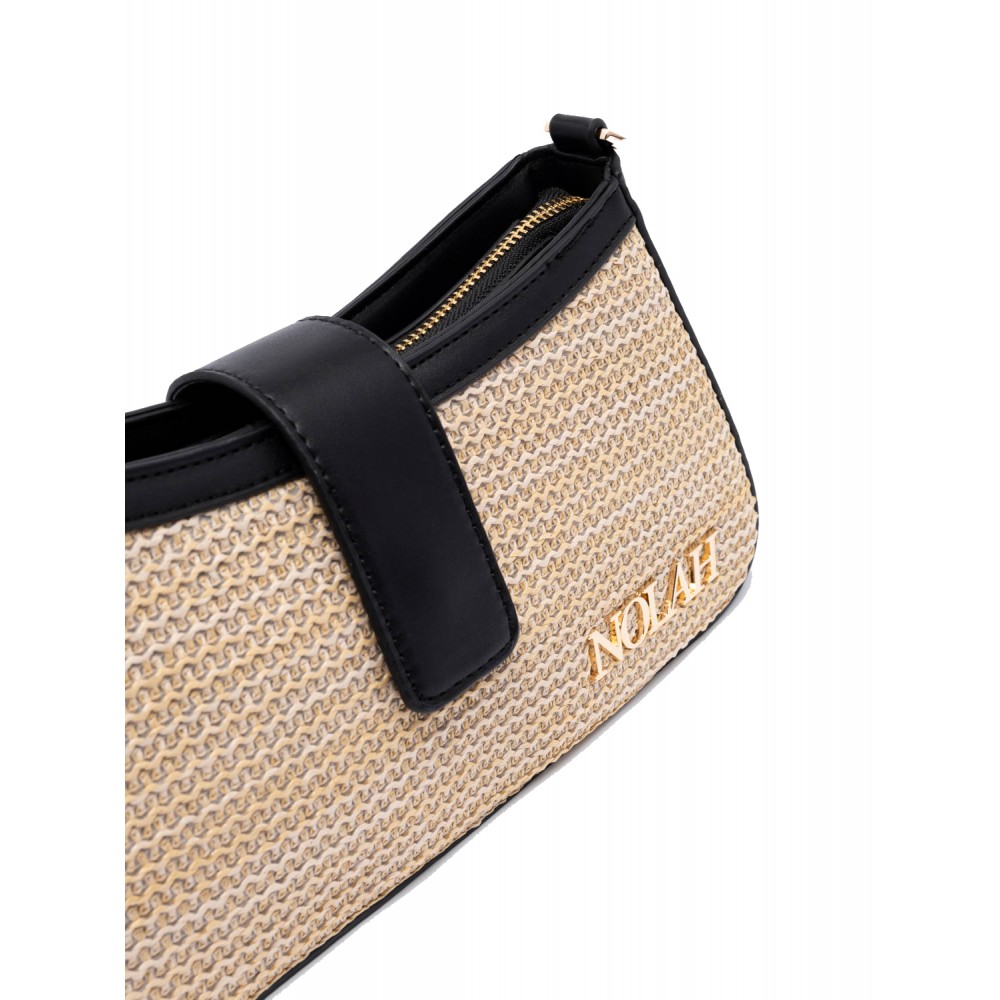 NOLAH Riviera Beige-Black τσάντα ώμου & χιαστί