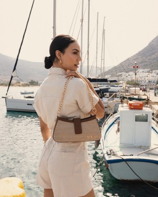 NOLAH Riviera Beige-Brown τσάντα ώμου & χιαστί