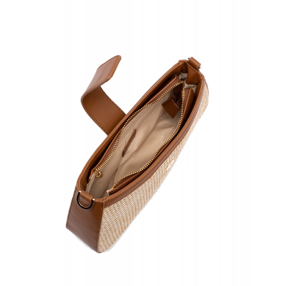 NOLAH Riviera Beige-Brown τσάντα ώμου & χιαστί