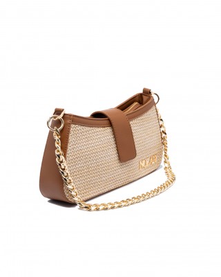 NOLAH Riviera Beige-Brown τσάντα ώμου & χιαστί