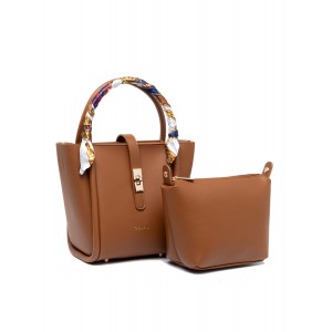 NOLAH Bridgerton Brown Light Gold τσάντα ώμου & χιαστί