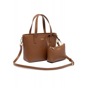 NOLAH Roma Brown Light Gold τσάντα ώμου & χιαστί