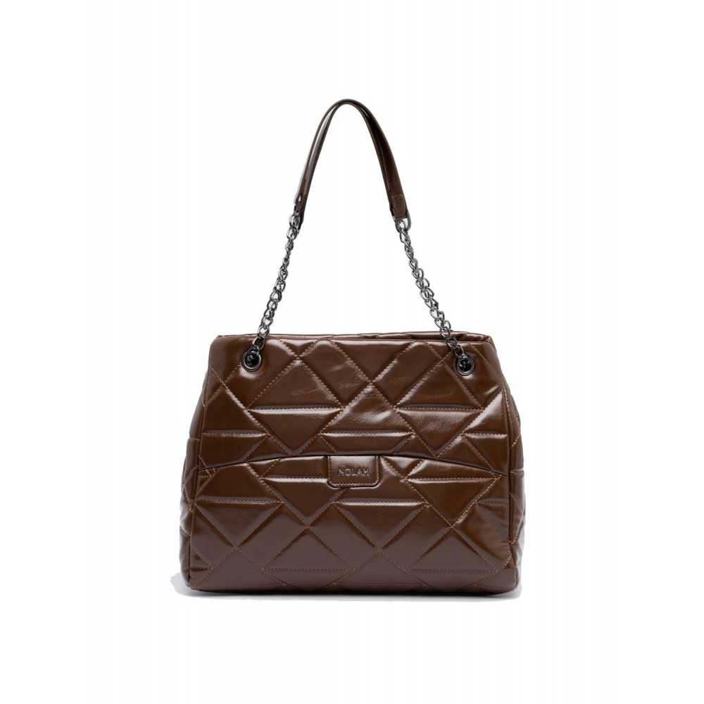 NOLAH Azillia Chocolate Brown τσάντα ώμου