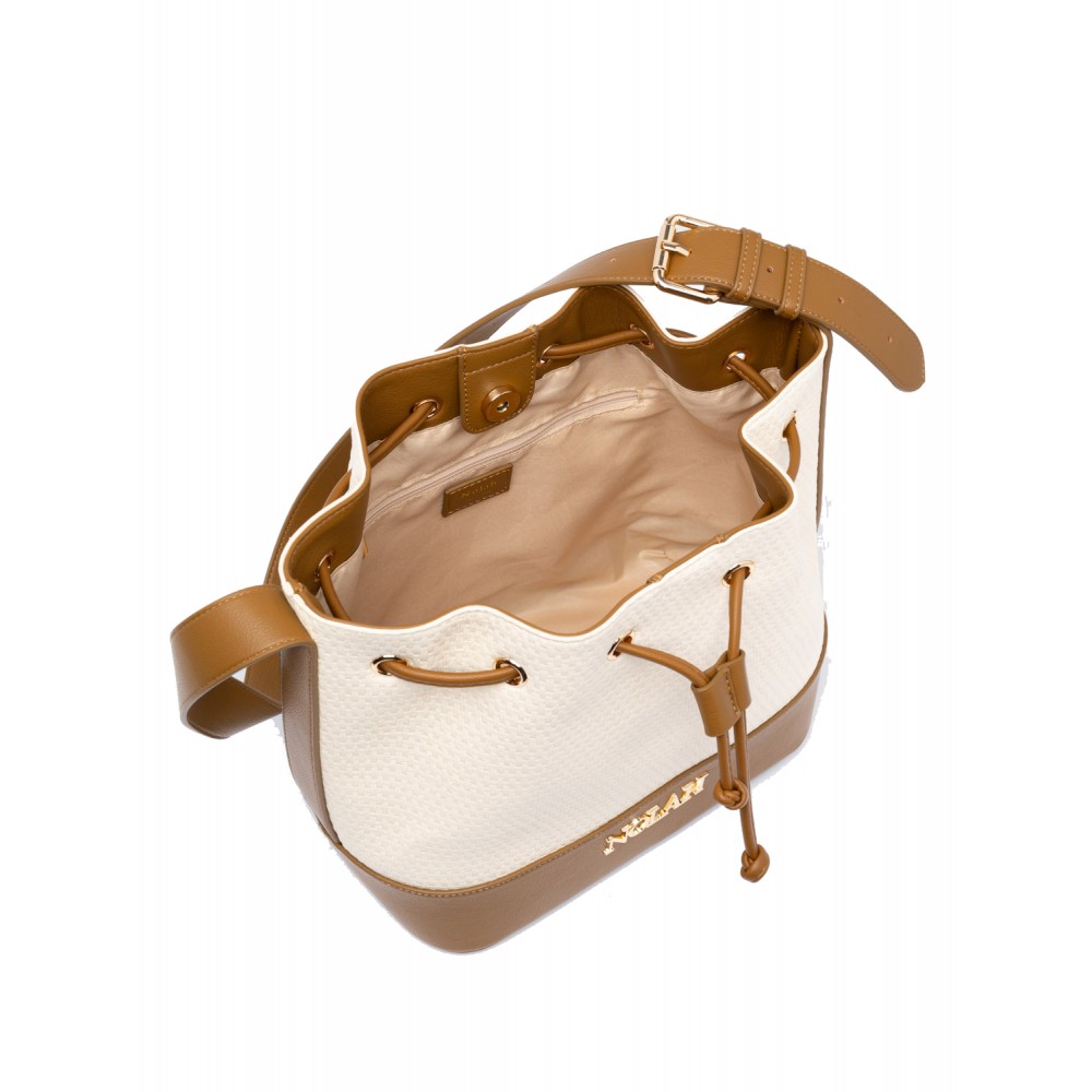 NOLAH Felicity Cream Brown τσάντα ώμου