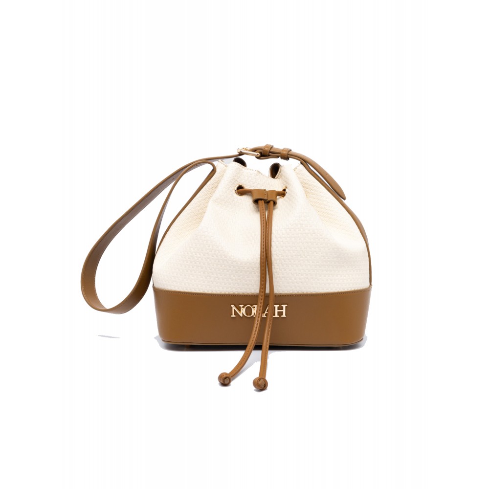 NOLAH Felicity Cream Brown τσάντα ώμου