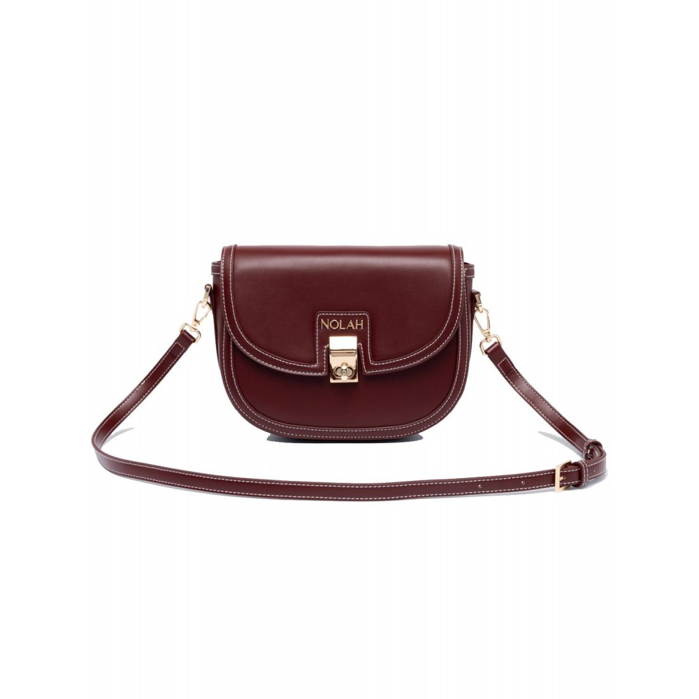 NOLAH Madrid Burgundy Light Gold τσάντα ώμου & χιαστί