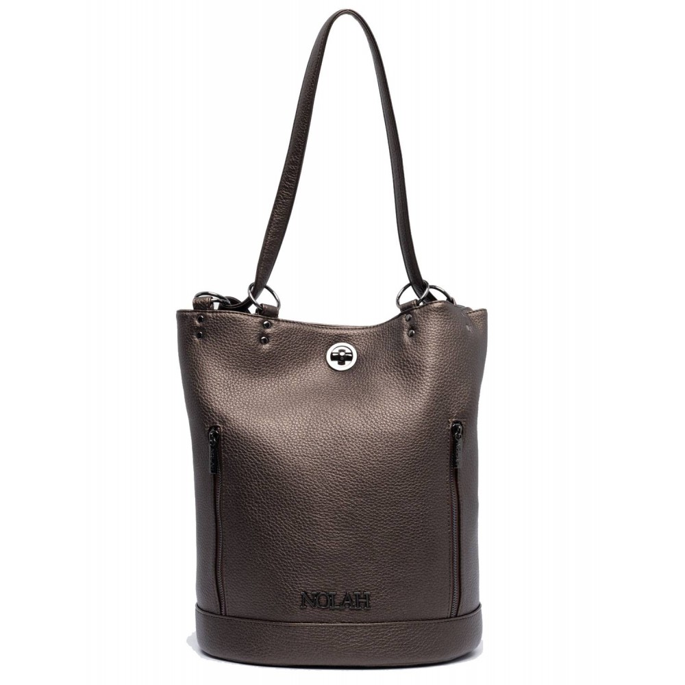 NOLAH Teo Metallic Gun Τσάντα Πλάτης Backpack & Ώμου