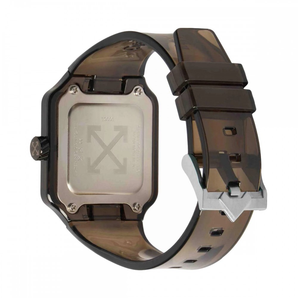 OFF-WHITE Proto 01 Ανδρίκο Ρολόι Καφέ Πλαστικό Λουράκι OW1G001P0065