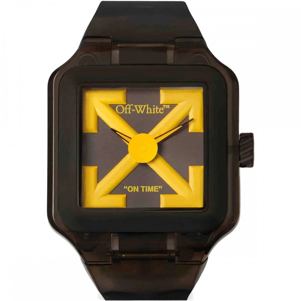 OFF-WHITE Proto 01 Ανδρίκο Ρολόι Καφέ Πλαστικό Λουράκι OW1G001P0065