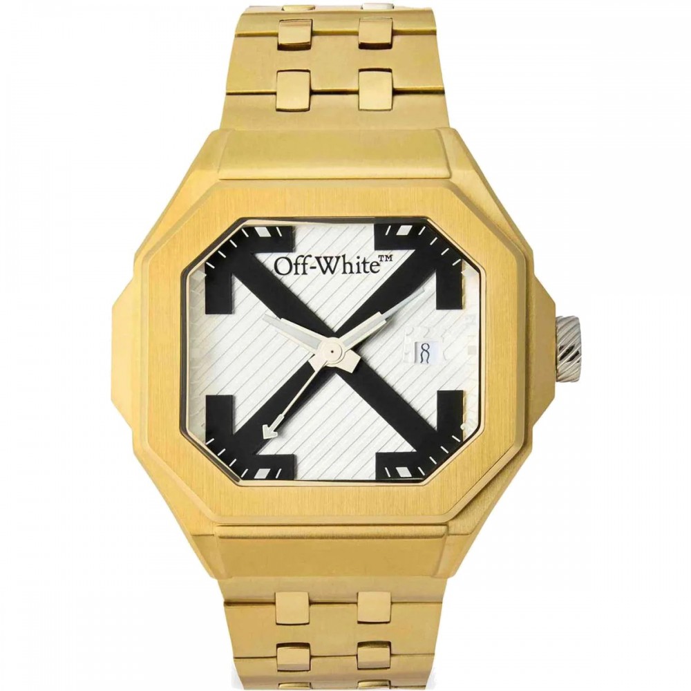 OFF-WHITE Heavy Duty Ανδρίκο Ρολόι Επίχρυσο Ανοξείδωτο Ατσάλι μπρασελέ OW1G011M0125
