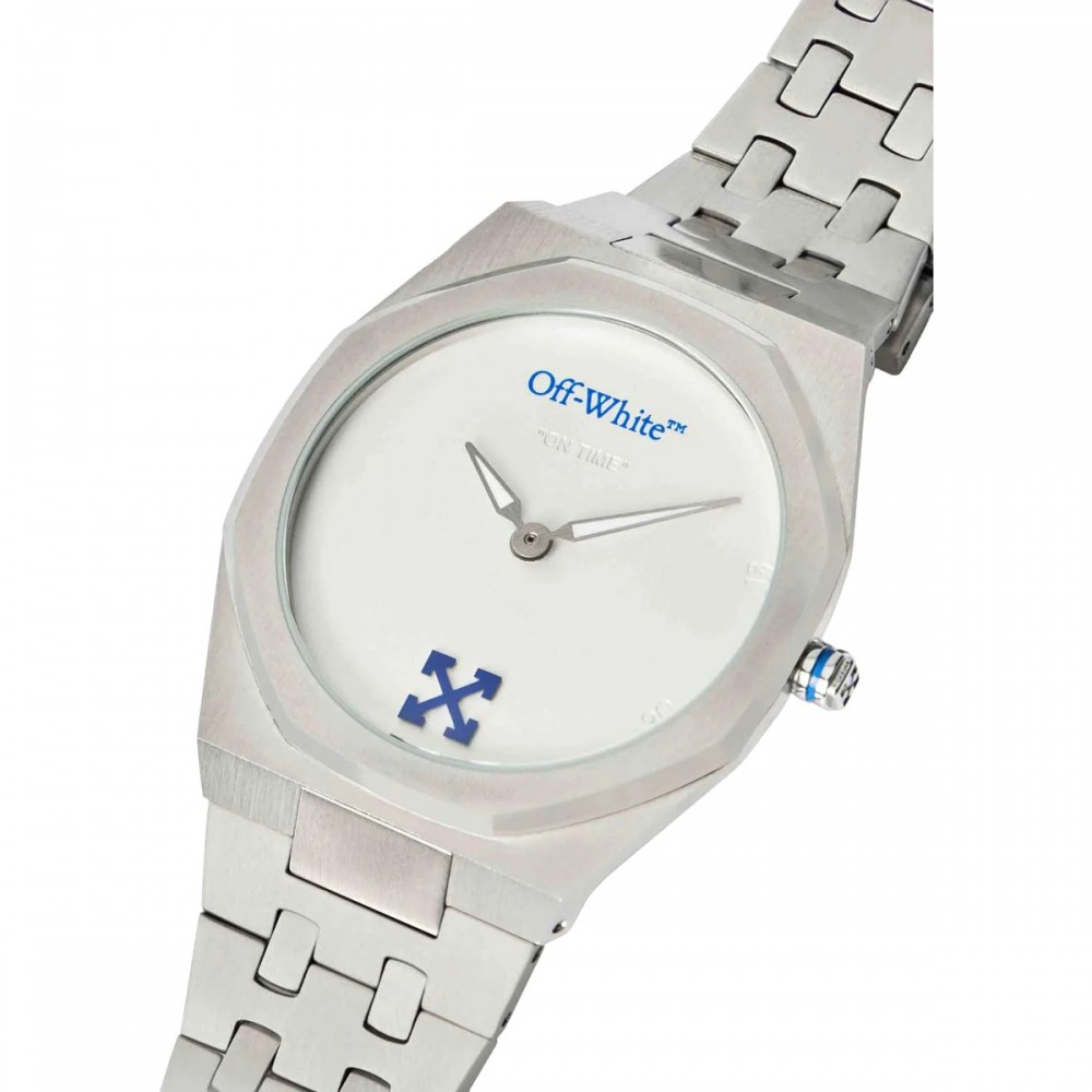 OFF-WHITE On Time Ανδρίκο Ρολόι Ασημί Ανοξείδωτο Ατσάλι μπρασελέ OW1G018M0015 OFF-WHITE On Time Ανδρίκο Ρολόι Ασημί Ανοξείδωτο Ατσάλι μπρασελέ OW1G018M0015