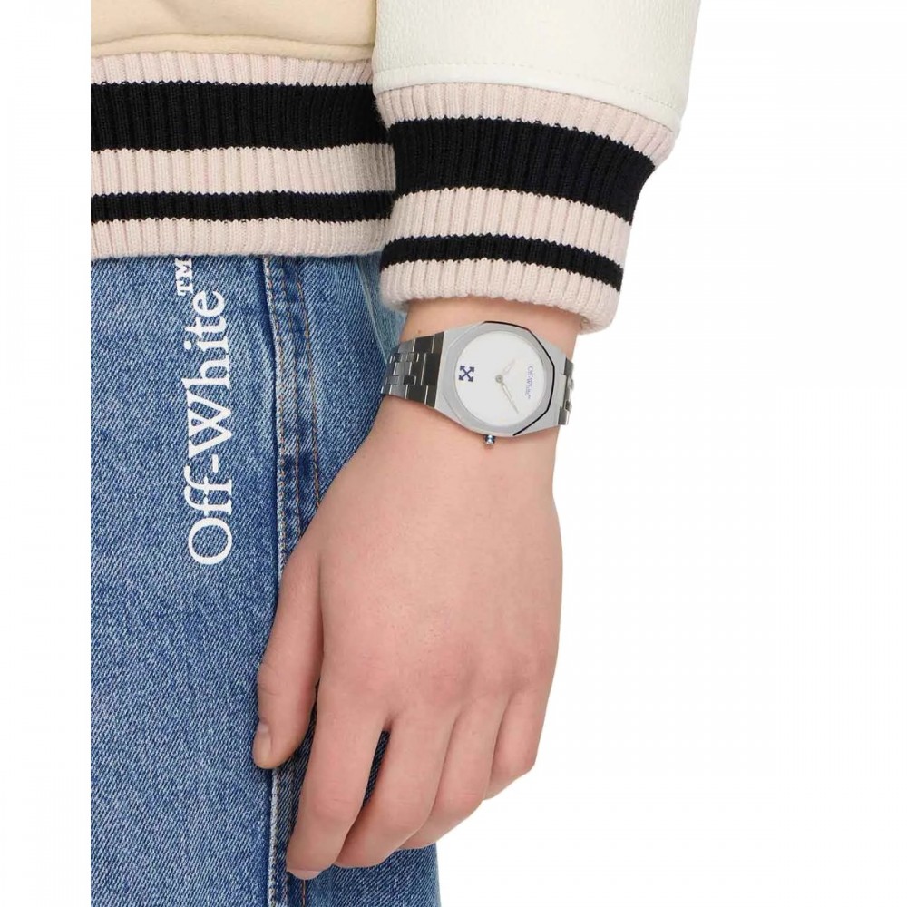 OFF-WHITE On Time Ανδρίκο Ρολόι Ασημί Ανοξείδωτο Ατσάλι μπρασελέ OW1G018M0015 OFF-WHITE On Time Ανδρίκο Ρολόι Ασημί Ανοξείδωτο Ατσάλι μπρασελέ OW1G018M0015