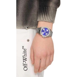 OFF-WHITE No Sir Ανδρίκο Ρολόι Ασημί Ανοξείδωτο Ατσάλι μπρασελέ OW1G019M0075