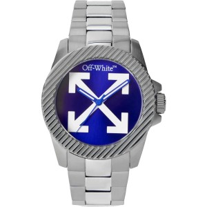 OFF-WHITE No Sir Ανδρίκο Ρολόι Ασημί Ανοξείδωτο Ατσάλι μπρασελέ OW1G019M0075