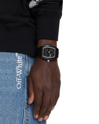 OFF-WHITE Beat Ανδρίκο Ρολόι Μαύρο Πλαστικό Λουράκι OW1G003P0265