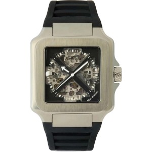 OFF-WHITE Proto Automatic Ανδρίκο Ρολόι Ασημί Μαύρο λουράκι σιλικόνης  OW1G008P0015