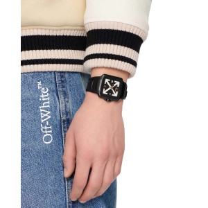 OFF-WHITE Proto Layer Ανδρίκο Ρολόι Επίχρυσο Μαύρο λουράκι Σιλικόνης OW1G009P0055ω