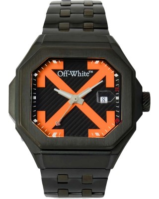 OFF-WHITE Heavy Duty Ανδρίκο Ρολόι Μαύρο Ανοξείδωτο Ατσάλι μπρασελέ OW1G011M0115