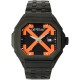 OFF-WHITE Heavy Duty Ανδρίκο Ρολόι Μαύρο Ανοξείδωτο Ατσάλι μπρασελέ OW1G011M0115