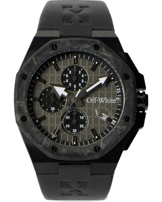 OFF-WHITE High Frequency Ανδρίκο Ρολόι Μαύρο Δερμάτινο λουράκι OW1G016L0035