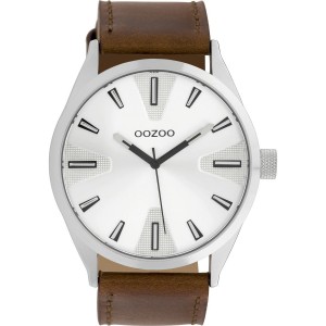OOZOO Timepieces Men's Watch Brown Leather Strap C10020
