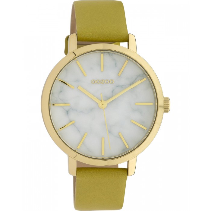 OOZOO timepieces Ρολόι Γυναικείο Κίτρινο Δερμάτινο Λουράκι C10113