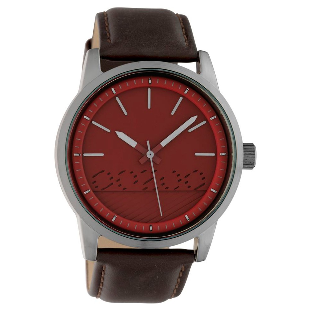 OOZOO Timepieces Ρολόι Ανδρικό Καφέ Δερμάτινο Λουρί C10306