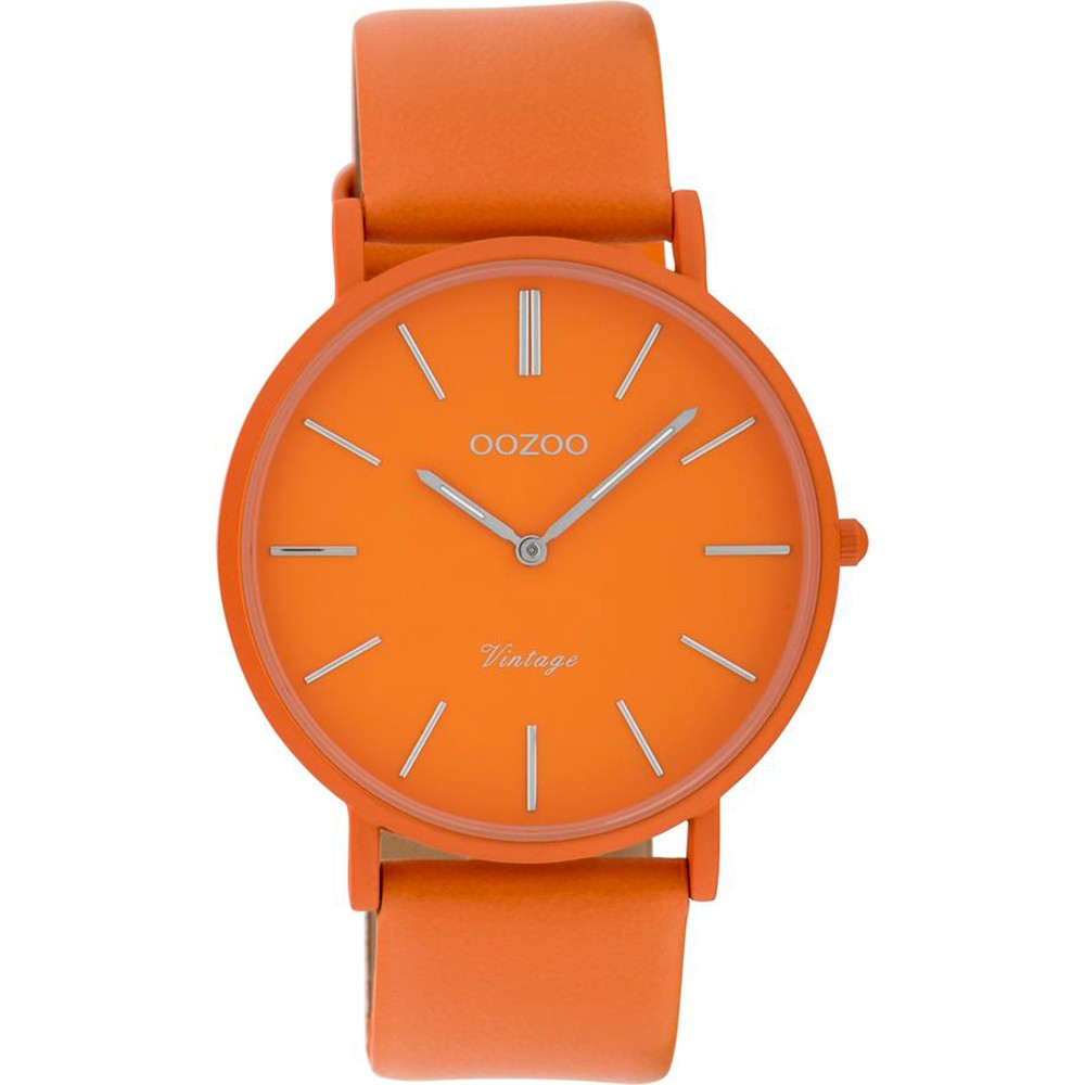 OOZOO Τimepieces Limited Ρολόι Πορτοκαλί Δερμάτινο Λουράκι C9886