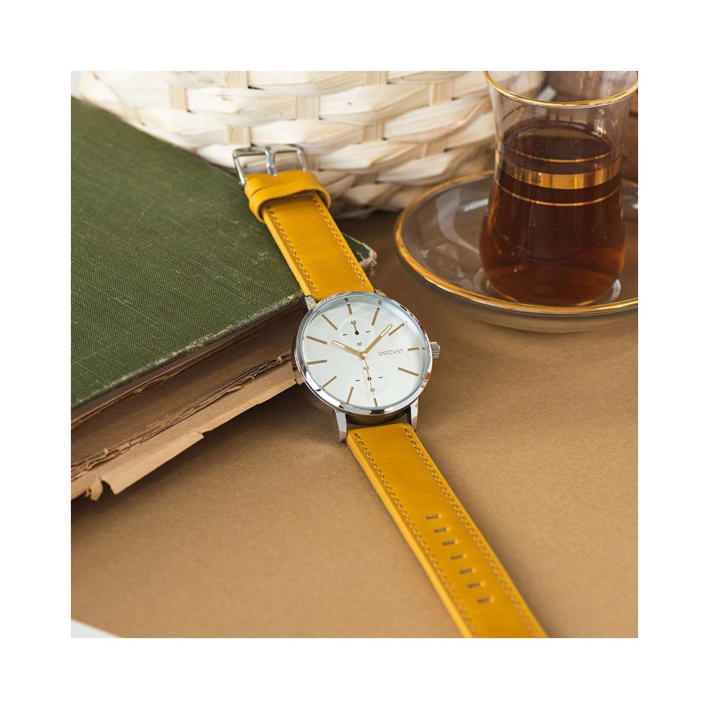 OOZOO Timepieces Women's Watch Yellow Leather Strap C10585