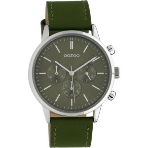 OOZOO Timepieces  Men's Watch Green Leather Strap C10596