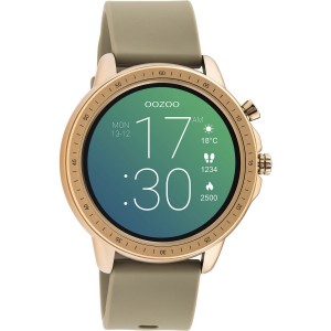 OOZOO Timepieces Smartwatch Ανδρικό Ρολόι Καφέ Καουτσούκ Λουρί Q00302