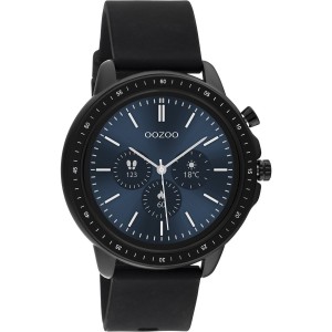 OOZOO Timepieces Smartwatch Ανδρικό Ρολόι Μαύρο Καουτσούκ Λουρί Q00304